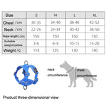 HT-864 ペット用トラクションロープ 反射通気性犬用チェストストラップベスト、サイズ：、S、M、L、XL