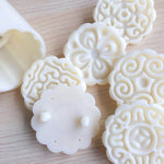 2個セット中秋節丸型手押し菓子型焼き型、モデル：10、24、25、26、28、29、30、31、33、35、36、37、41、42、21