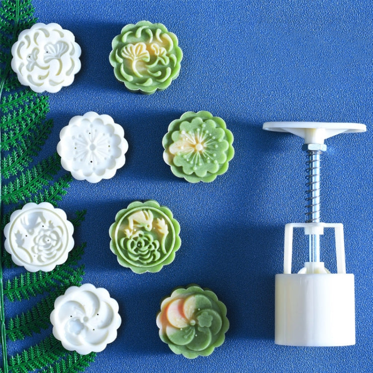 2個セット中秋節丸型手押し菓子型焼き型、モデル：10、24、25、26、28、29、30、31、33、35、36、37、41、42、21