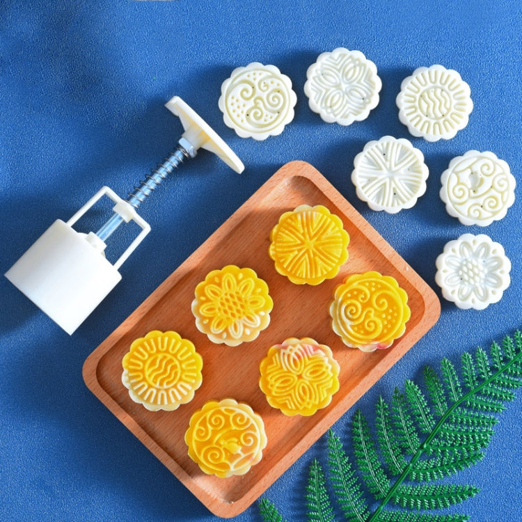 2個セット中秋節丸型手押し菓子型焼き型、モデル：10、24、25、26、28、29、30、31、33、35、36、37、41、42、21