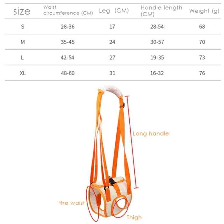 Pet Leash Assistive Belt For Postoperative Disabled Elderly Dogs, Hind Legs S, Hind Legs M, Hind Legs L, Hind Legs XL, Front Legs S, Front Legs M, Front Legs L