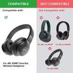 2個セット ヘッドホンカバーフォームカバー JBL E55BT 用、カラー：左右なし、ブラック、ブルー、グレー、レッド、グリーン、グレー、左右なし、ベルベット厚手、サッカーネット厚手