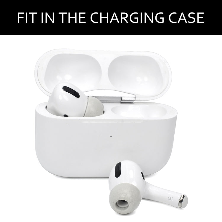 2個セット イヤーバッドメモリーフォームイヤーキャップ TWS Airpods Pro 用、サイズ：ラージブラック、ミディアムブラック、スモールブラック、ラージグレー、ミディアムグレー、スモールグレー
