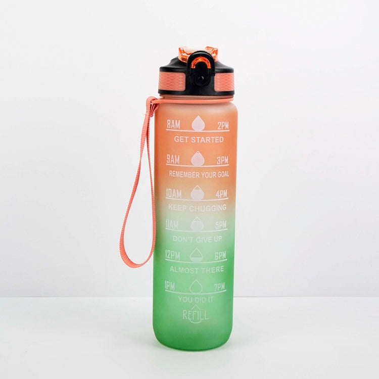 1000ml グラデーションスペースカップ スポーツボトル バウンスリッド ストローカップ オレンジ-グリーングラデーション、ブルー＆レッドグラデーション、グリーン＆レッドグラデーション、イエローパープルグラデーション、ブラック、ブルー、グリーン