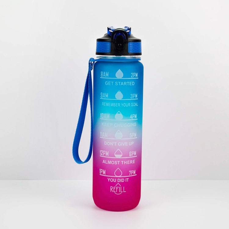 1000ml グラデーションスペースカップ スポーツボトル バウンスリッド ストローカップ オレンジ-グリーングラデーション、ブルー＆レッドグラデーション、グリーン＆レッドグラデーション、イエローパープルグラデーション、ブラック、ブルー、グリーン