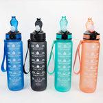 1000ml グラデーションスペースカップ スポーツボトル バウンスリッド ストローカップ オレンジ-グリーングラデーション、ブルー＆レッドグラデーション、グリーン＆レッドグラデーション、イエローパープルグラデーション、ブラック、ブルー、グリーン