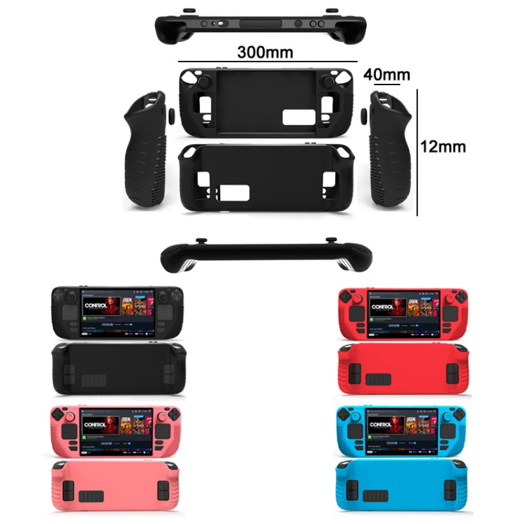 Steam Deck用ボタンキャップ付きオールインクルーシブシリコンカバー（ブラック）、（ブルー）、（レッド）、（ピンク）