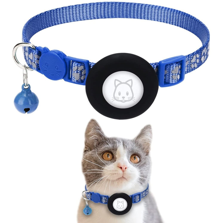 AirTag第2世代 / AirTag第1世代用ペット猫反射カラー鈴付き、ブルー、パープル、ブラック、ピンク、オレンジ、ライトグリーン、ローズレッド、グリーン、イエロー