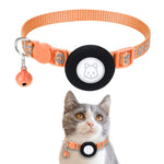 AirTag第2世代 / AirTag第1世代用ペット猫反射カラー鈴付き、ブルー、パープル、ブラック、ピンク、オレンジ、ライトグリーン、ローズレッド、グリーン、イエロー