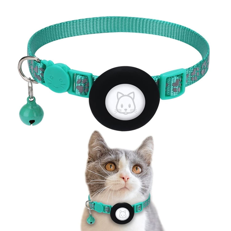 AirTag第2世代 / AirTag第1世代用ペット猫反射カラー鈴付き、ブルー、パープル、ブラック、ピンク、オレンジ、ライトグリーン、ローズレッド、グリーン、イエロー