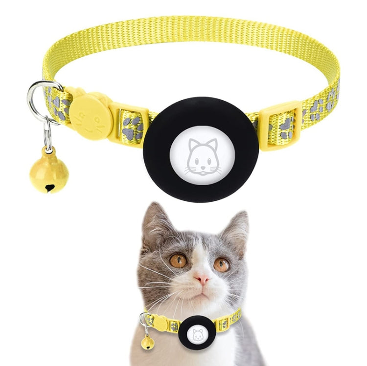 AirTag第2世代 / AirTag第1世代用ペット猫反射カラー鈴付き、ブルー、パープル、ブラック、ピンク、オレンジ、ライトグリーン、ローズレッド、グリーン、イエロー