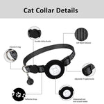 AirTag第2世代 / AirTag第1世代用ペット猫反射カラー鈴付き、ブルー、パープル、ブラック、ピンク、オレンジ、ライトグリーン、ローズレッド、グリーン、イエロー