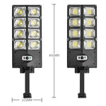 E-SMARTER LED強力光デュアルロー道路灯 ソーラーガーデンセンサーライト、スタイル：W789A-4、W789B-4