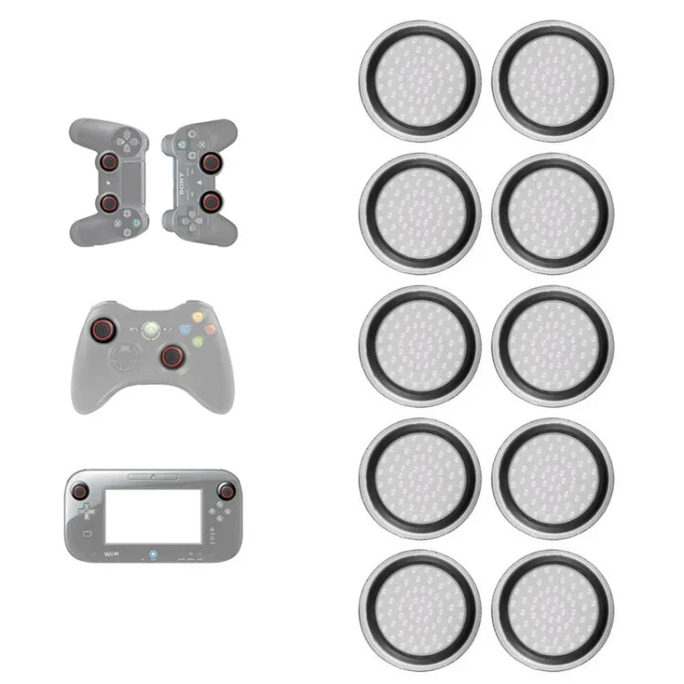 10個セット ゲームパッド用シリコン発光ボタンキャップ ロッカーカップ PS5/PS4/PS3/ONE/360/PRO/series X/S対応