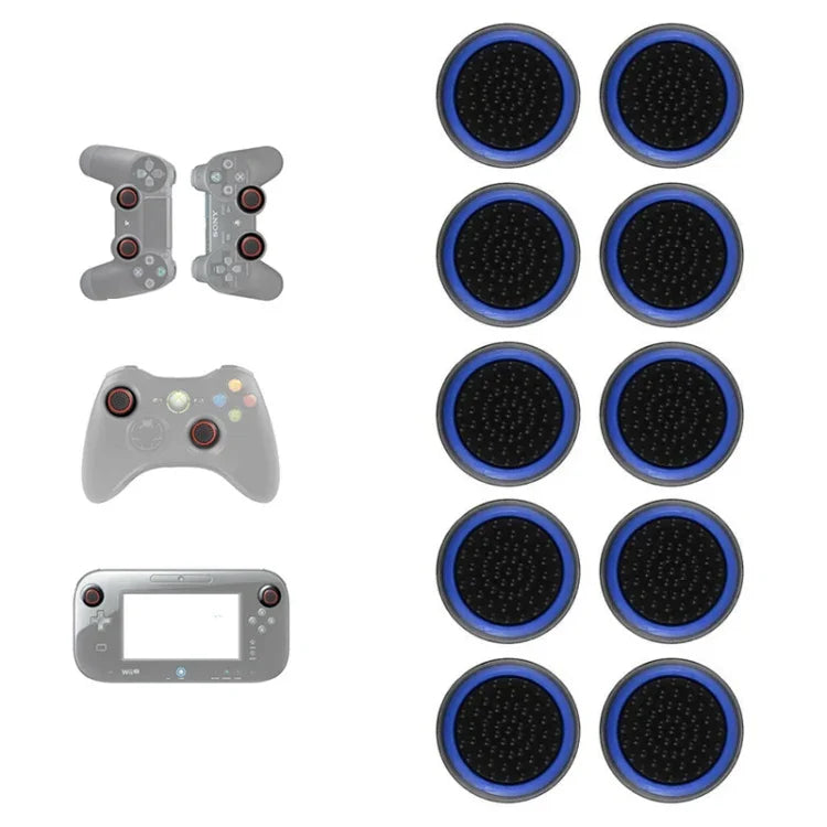 10個セット ゲームパッド用シリコン発光ボタンキャップ ロッカーカップ PS5/PS4/PS3/ONE/360/PRO/series X/S対応