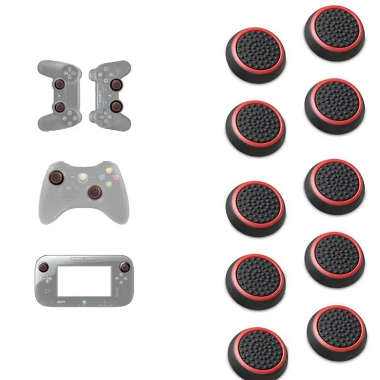 10個セット ゲームパッド用シリコン発光ボタンキャップ ロッカーカップ PS5/PS4/PS3/ONE/360/PRO/series X/S対応