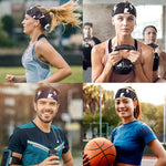 スポーツ用汗止めフィットネスヘッドバンド、ライトニングブラック、クラシックブラック、テンプラメントグレー、ダークグレー、ストライプグレー