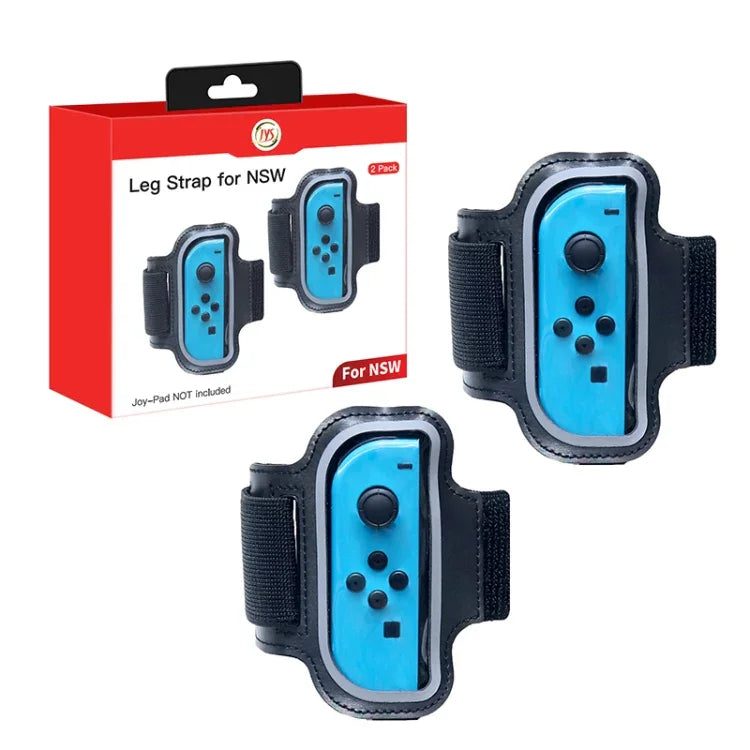 2個セット JYS JYS-NS242 Nintendo Switch Joy-con用小型ハンドルバー脚スポーツストラップ、JYS-NS242（ブラック）、JYS-NS242（レッドブルー）