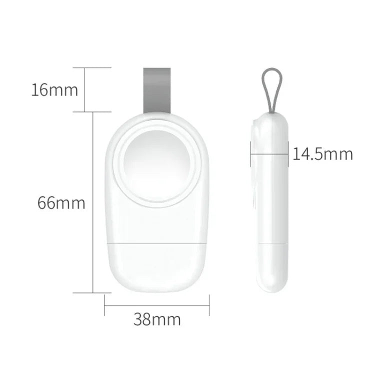 USBポータブルワイヤレス磁気吸着充電器 Apple Watch 1/2/3/4/5/6/7/SE用 ホワイト