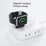 USBポータブルワイヤレス磁気吸着充電器 Apple Watch 1/2/3/4/5/6/7/SE用 ホワイト