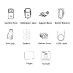 サムアクションカメラ 4K HD 手ブレ防止 WiFiカメラ、（ホワイト）、（ブラック）