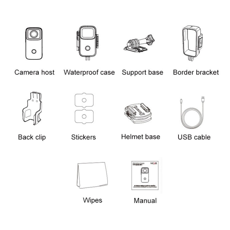 サムアクションカメラ 4K HD 手ブレ防止 WiFiカメラ、（ホワイト）、（ブラック）