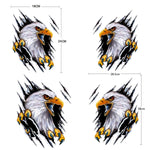 5PCS Tear Eagle 3D Car Sticker Scratch Covering Body Pull Flower Sticker, Style:, Right (18x 24cm), Left (18x 24cm), Right (28.5x38cm), Left (28.5x38cm)