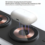 T01 15W 3-in-1 ワイヤレス充電器 折りたたみ式 クリアガラス ポータブル急速充電器、T01