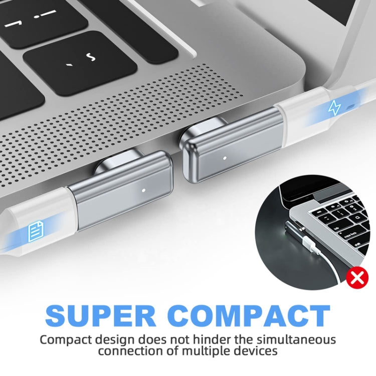 TZ30 PD100W 24ピン高速充電 Type-C / USB-C 磁気エルボーアダプター MacBook ノートパソコン用コネクター