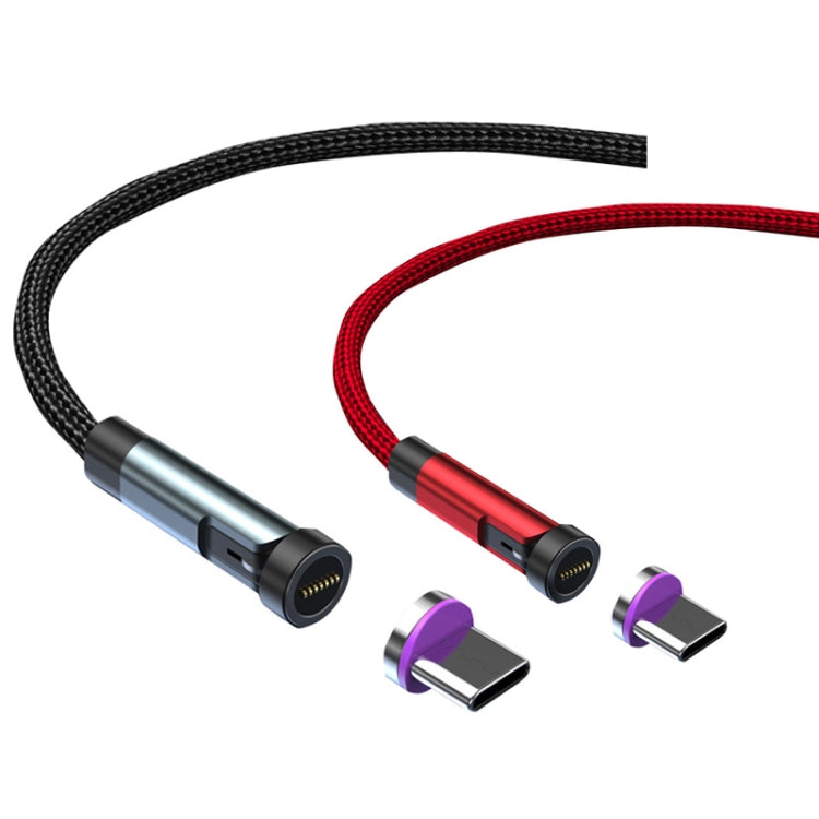 CC57 回転式マグネット高速充電データケーブル、スタイル：、1m + Type-C / USB-C + レッド、1m + Type-C / USB-C + ブラック、2m + Type-C / USB-C + レッド、2m + Type-C / USB-C + ブラック
