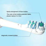 4個セット多方向電動替え歯ブラシヘッド Oral B 3733 4732 4734用