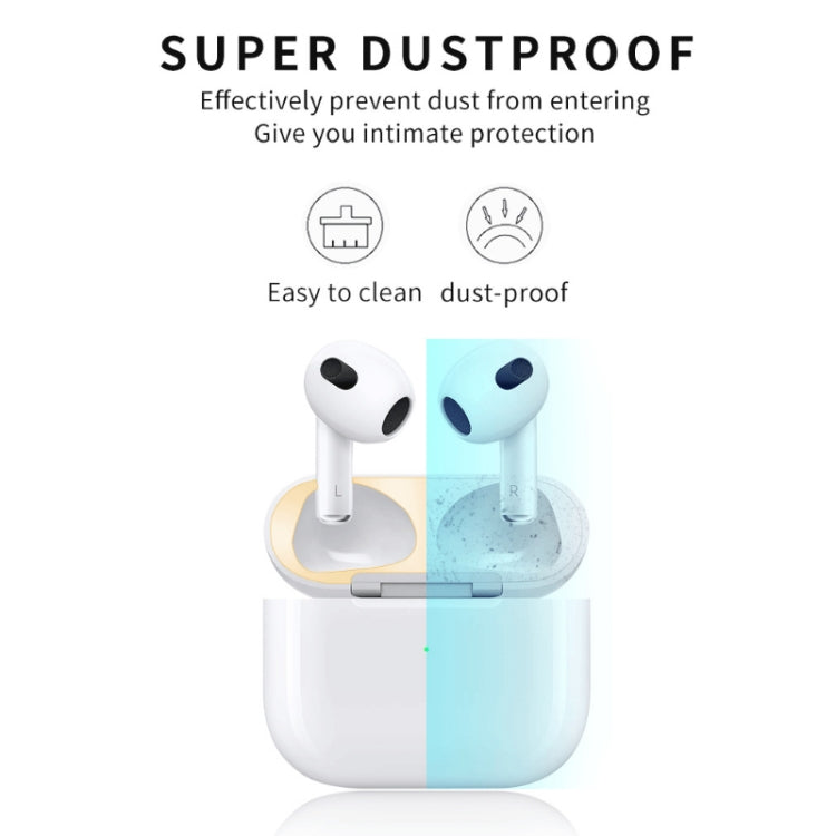 2個入り ヘッドホン内側カバーステッカー 防塵保護フィルム Airpods 3用 ブラック、ゴールド、シルバー、ローズゴールド、レッド、グリーン、ブルー、パープル