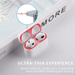2個入り ヘッドホン内側カバーステッカー 防塵保護フィルム Airpods 3用 ブラック、ゴールド、シルバー、ローズゴールド、レッド、グリーン、ブルー、パープル