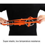 1 Pair  18 Large Spikes Crampons Outdoor Winter Walk Ice Fishing Snow Shoe Spikes,Size:, L Black, L Orange