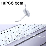 10個セット ジュエリーアクセサリー展示用穴あきプレート スプレーフック、長さ：5cm、10cm、15cm、20cm