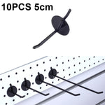 10個セット ジュエリーアクセサリー展示用穴あきプレート スプレーフック、長さ：5cm、10cm、15cm、20cm