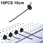 10個セット ジュエリーアクセサリー展示用穴あきプレート スプレーフック、長さ：5cm、10cm、15cm、20cm