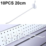 10個セット ジュエリーアクセサリー展示用穴あきプレート スプレーフック、長さ：5cm、10cm、15cm、20cm