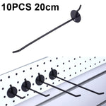 10個セット ジュエリーアクセサリー展示用穴あきプレート スプレーフック、長さ：5cm、10cm、15cm、20cm