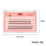 BQI B7229 軽量ナチュラルカール立体スリムつけまつげ、スタイル：タイプA+フィッシュテール（120PCS）、タイプA+フィッシュテール（200PCS）、タイプA+フィッシュテール+アンダーシブ（200PCS）