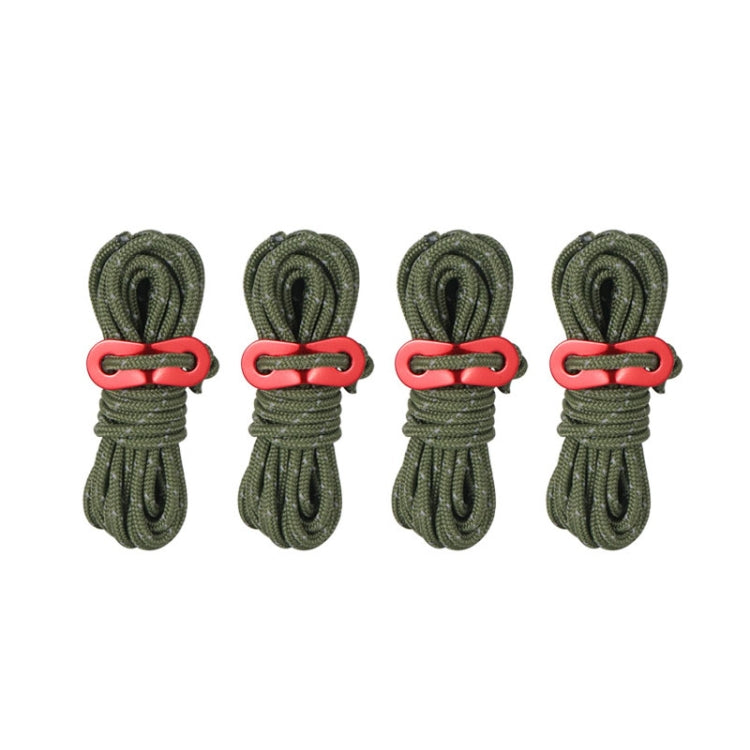 CLS Outdoor Camp Reflective Wind-Proof Camping Support Rod, 4 PCS / Set Yellow, 4 PCS / Set Red, 4 PCS / Set Black, 4 PCS / Set Army Green, 4 PCS / Set White Non-reflective