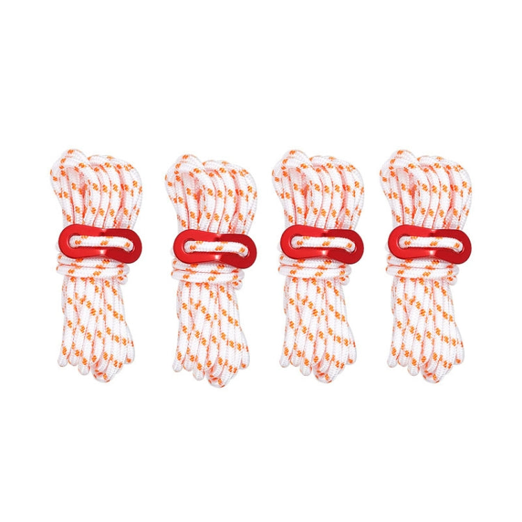 CLS Outdoor Camp Reflective Wind-Proof Camping Support Rod, 4 PCS / Set Yellow, 4 PCS / Set Red, 4 PCS / Set Black, 4 PCS / Set Army Green, 4 PCS / Set White Non-reflective