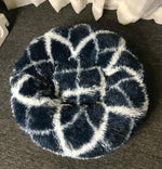 長毛種用丸型ペットケンネル 暖かいペットベッド、40cm、50cm、60cm