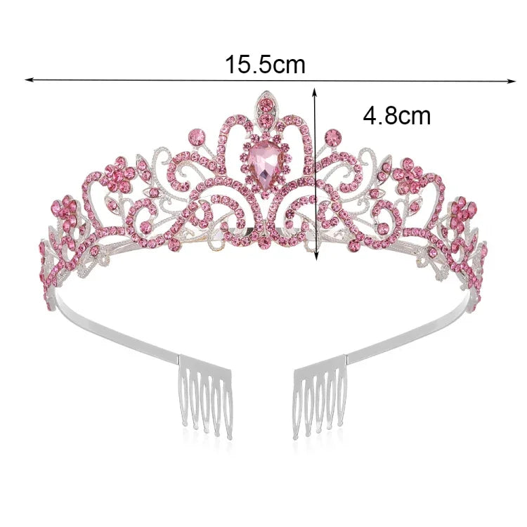 G2888 クリスタルダイヤモンドウェディングパーティーブレイドヘアクラウンショーヘッドバンド、シルバーホワイト、シルバー、ゴールド、ローズゴールド、ABカラフル、ホワイト＋ピンク、ピンク、ブルー、コームなしローズゴールド、コームなしゴールド、カラフルオパール、カラフル、パープルレッドダイヤモンド、ライトパープル、ライトグリーン
