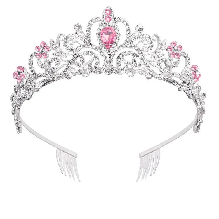 G2888 クリスタルダイヤモンドウェディングパーティーブレイドヘアクラウンショーヘッドバンド、シルバーホワイト、シルバー、ゴールド、ローズゴールド、ABカラフル、ホワイト＋ピンク、ピンク、ブルー、コームなしローズゴールド、コームなしゴールド、カラフルオパール、カラフル、パープルレッドダイヤモンド、ライトパープル、ライトグリーン