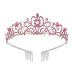 G2888 クリスタルダイヤモンドウェディングパーティーブレイドヘアクラウンショーヘッドバンド、シルバーホワイト、シルバー、ゴールド、ローズゴールド、ABカラフル、ホワイト＋ピンク、ピンク、ブルー、コームなしローズゴールド、コームなしゴールド、カラフルオパール、カラフル、パープルレッドダイヤモンド、ライトパープル、ライトグリーン