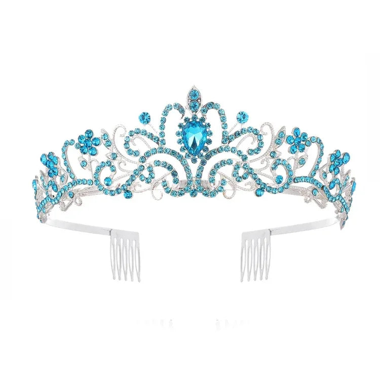 G2888 クリスタルダイヤモンドウェディングパーティーブレイドヘアクラウンショーヘッドバンド、シルバーホワイト、シルバー、ゴールド、ローズゴールド、ABカラフル、ホワイト＋ピンク、ピンク、ブルー、コームなしローズゴールド、コームなしゴールド、カラフルオパール、カラフル、パープルレッドダイヤモンド、ライトパープル、ライトグリーン
