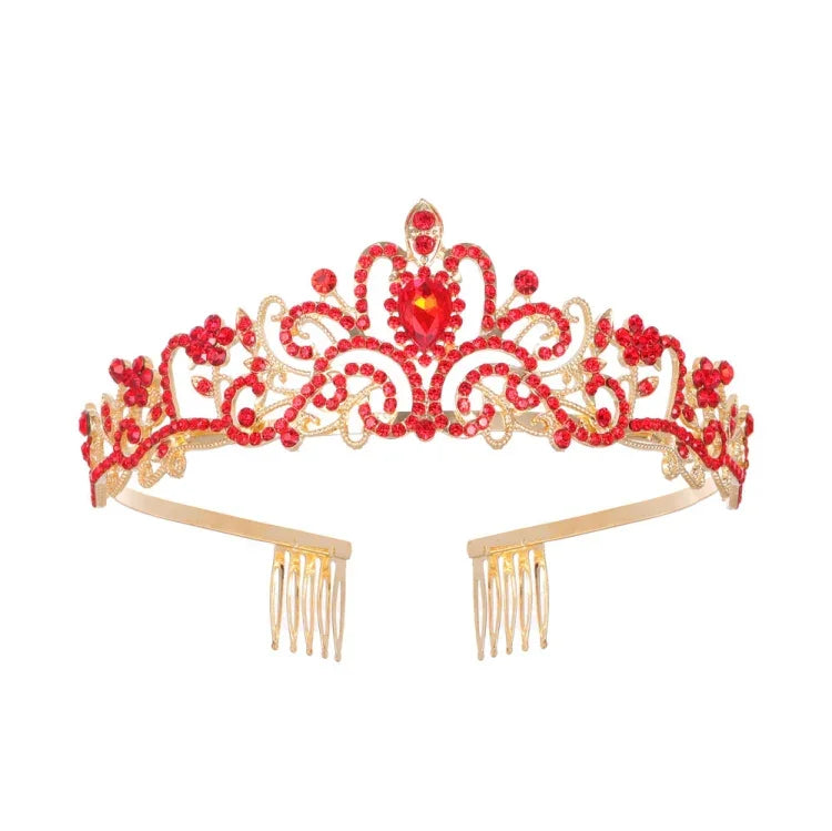 G2888 クリスタルダイヤモンドウェディングパーティーブレイドヘアクラウンショーヘッドバンド、シルバーホワイト、シルバー、ゴールド、ローズゴールド、ABカラフル、ホワイト＋ピンク、ピンク、ブルー、コームなしローズゴールド、コームなしゴールド、カラフルオパール、カラフル、パープルレッドダイヤモンド、ライトパープル、ライトグリーン