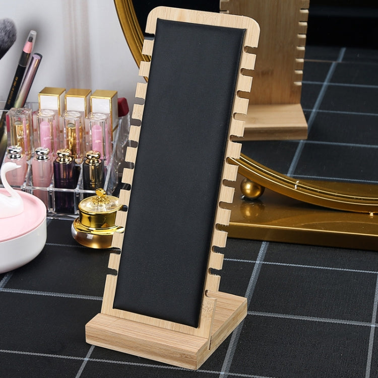 シンプル無垢材ネックレスディスプレイスタンド ジュエリープロップス ネックレスハンガー、ブラックスキン、ホワイトスキン、ベージュベルベット、インクグリーン