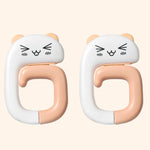 2個セット デスクサイドスクールバッグフック 取り外し可能オフィスバッグハンガー、パンダ、小さなピンク猫、アライグマ、子猫